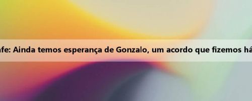 Presidente Getafe: Ainda temos esperança de Gonzalo, um acordo que fizemos há um mês e meio